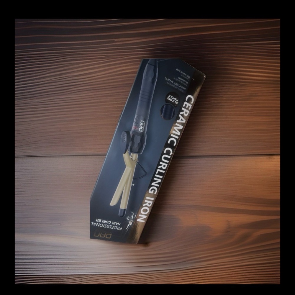 Professional Ceramic Curling Iron - Black and Gold Styling Wand